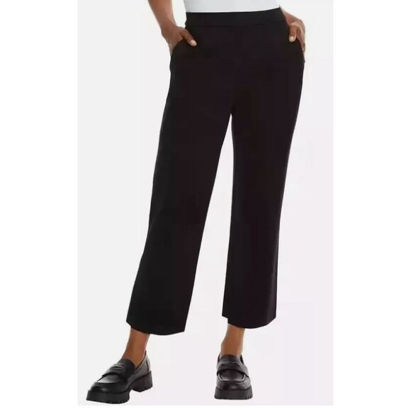 Gloria Vanderbilt Women Black Cropped Ponte Pants With Tummy Control Panel Small - Picture 3 of 15